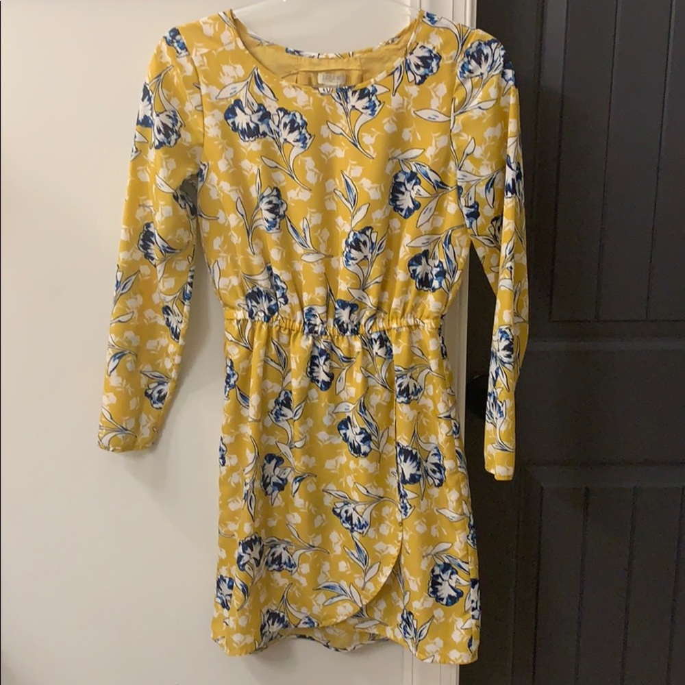 Yellow Long Sleeve Dress - image 1